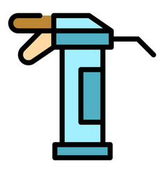 Caulking Gun Icon Color Outline