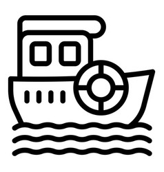 Coast Guard Ship Icon Outline Water