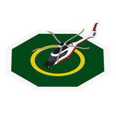 Commercial Helicopter Landing Helipad Zone