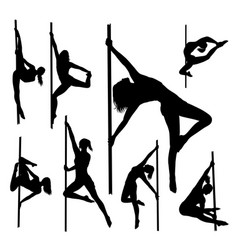 Pole Dance Silhouette Female Sport Activity