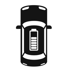 Top View Electric Car Icon Simple Style