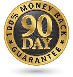 90 Day 100 Money Back Guarantee Golden Sign