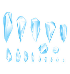 Set Of Small Ice Shards Isolated