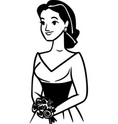 Bridesmaid - Minimalist And Flat Logo