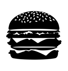 Burger Silhouette Isolated