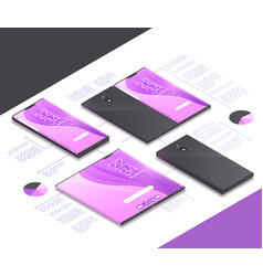 Futuristic Foldable Phones Mockup