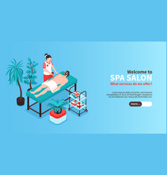 Isometric Spa Salon Banner