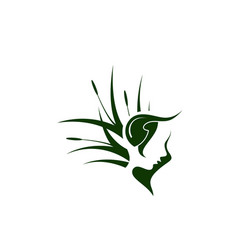 Woman And Grass Logo