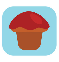 Red Cupcake On A White Background