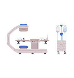 X-ray Machine And Intravenous Bag As Medical