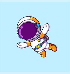 Astronaut Is Jumping Down From The Plane And