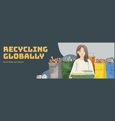 Facebook Ads Template With Global Recycling