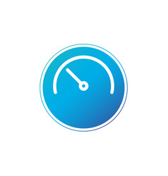 Half Clock In Circle Linear Icon Isolated