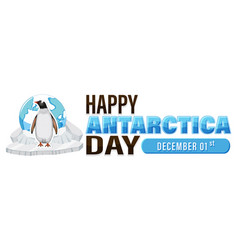 Happy Antarctica Day Poster Design