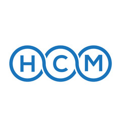 Hcm Letter Logo Design On White Background