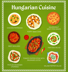 Hungarian Cuisine Meals And Dishes Menu