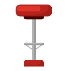 Barstool With Soft Seat Red Chair Isolated Icon