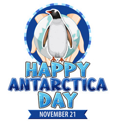 Happy Antarctica Day Poster Design