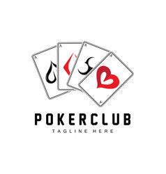 Poker Casino Card Logo Diamond Card Icon Hearts