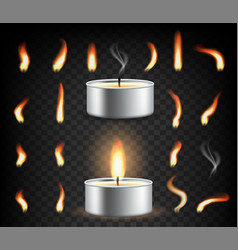 Tea Light Candle Set Isolated