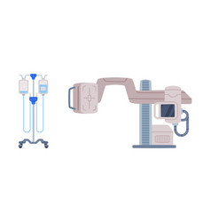 X-ray Machine And Intravenous Bag As Medical