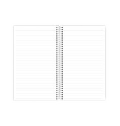 Open Wire Spiral Coil Spring White Lined Notebook