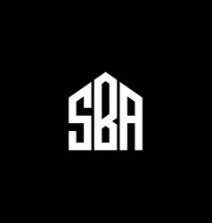 Sba Letter Logo Design On Black Background