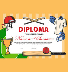 Baseball Certificate Sport Award Diploma Template