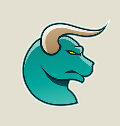 Persian Green Cartoon Bull Icon