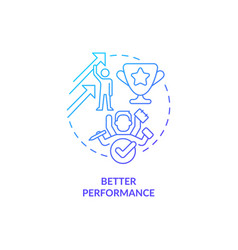 Better Performance Blue Gradient Concept Icon