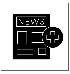 Healthcare News Glyph Icon