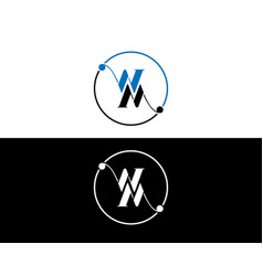 Letter Mw And Wm Logo