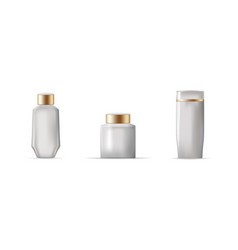 Realistic Cosmetic Bottle Mockup Set Of 3d White