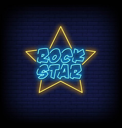 Rock Star Neon Signs Style Text