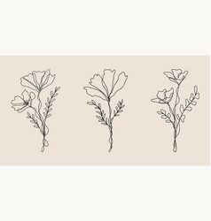 Wildflower Line Art Bundle