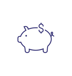 Piggy Bank Line Icon