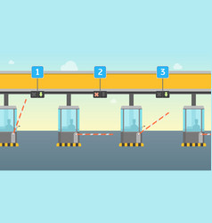 Cartoon Pay Road Toll Card Poster For Ad