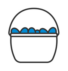 Easter Basket With Eggs Icon