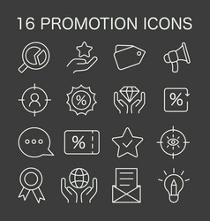 Promotion Icons Set Flat