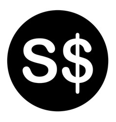 Sgd Singapore Dollar Currency Symbol Black