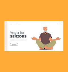 Yoga For Seniors Landing Page Template Old Man