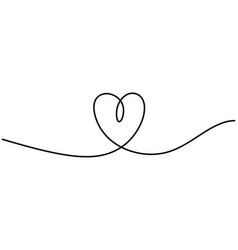 Continuous One Line Drawing Of Heart Minimalist