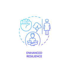 Enhanced Resilience Blue Gradient Concept Icon