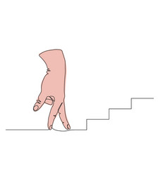 Fingers Walking On Stairs Hand Gesture Consent