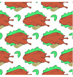 Peking Ducks Seamless Pattern Asian