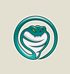 Persian Green Cobra Snake Cartoon Icon