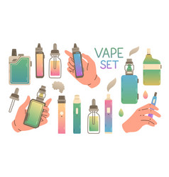 Vape Shop Colorful Set Electronic Cigarettes