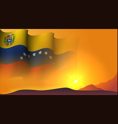 Venezuela Waving Flag Concept Background Design