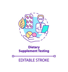 Dietary Supplement Testing Concept Icon