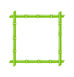 Green Bamboo Trunk Square Frame Natural Text Box